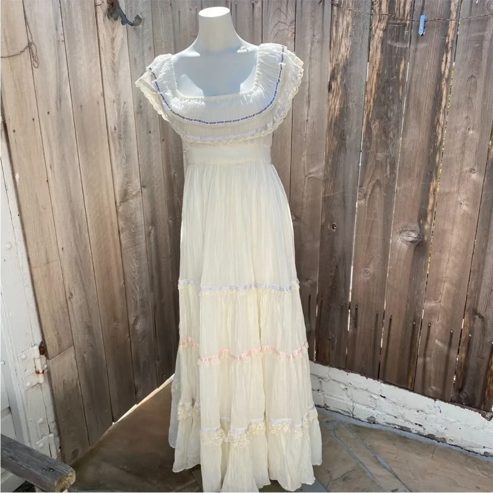 Vintage Gunne Sax by Jessica 70's Prairie Summer dress size 9 - Picture 1 of 15